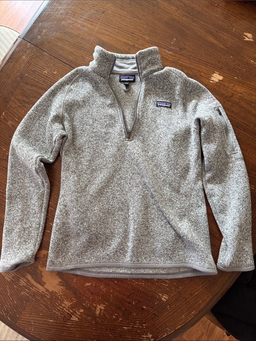 Patagonia Women's Heather Gray better sweater Quarter-Zip Pullover